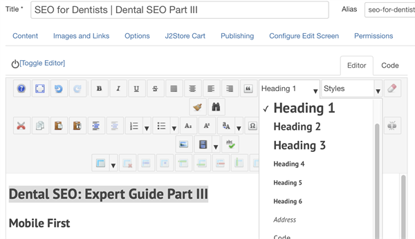 DIY Expert Dental SEO Part I: Optimizing Title Tags, Title Pages & Meta Descriptions