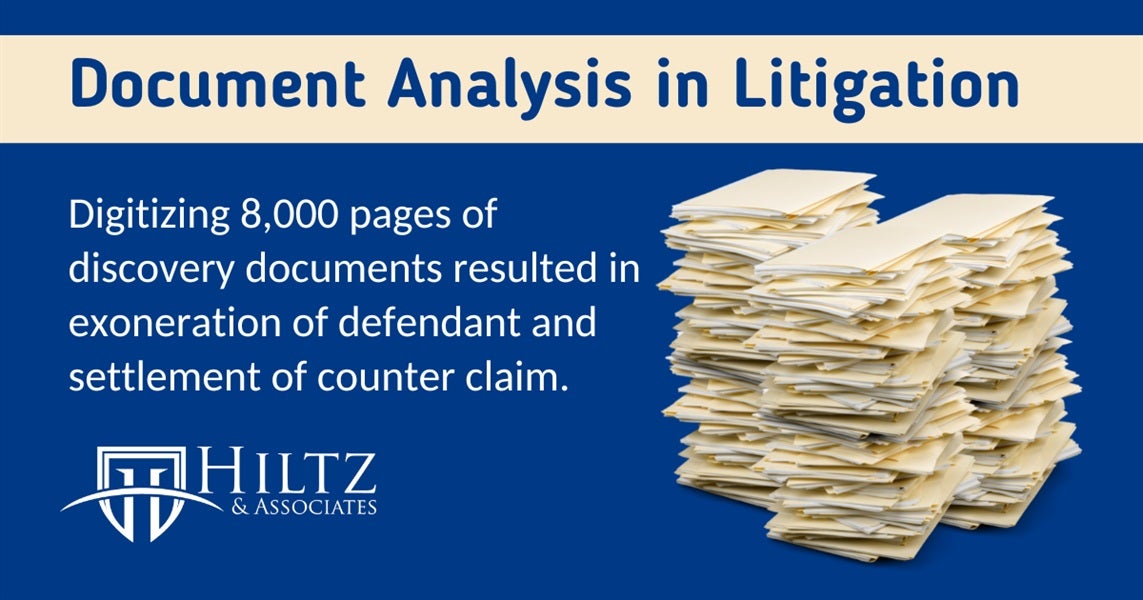 Document Analysis in Dental Litigation