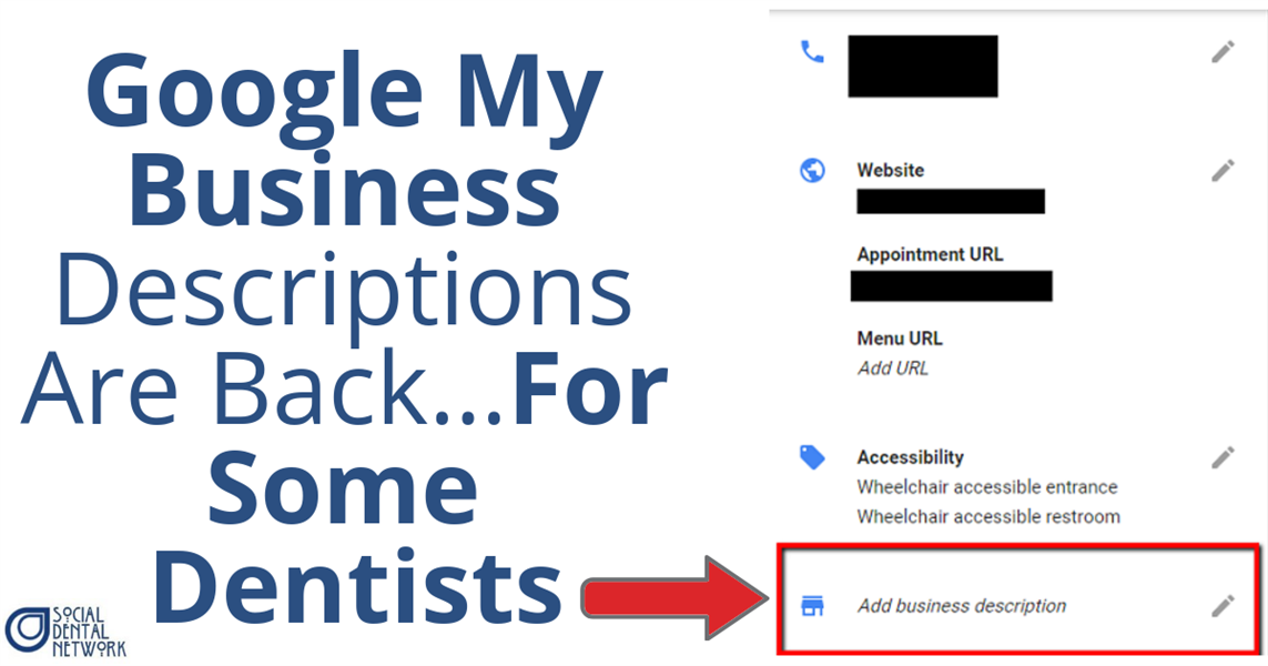 Google My Business Descriptions Are Back…For Some Dentists